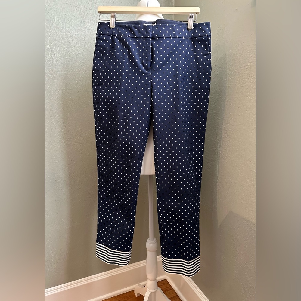 Boden polka dot pants -size 10 - navy blue
